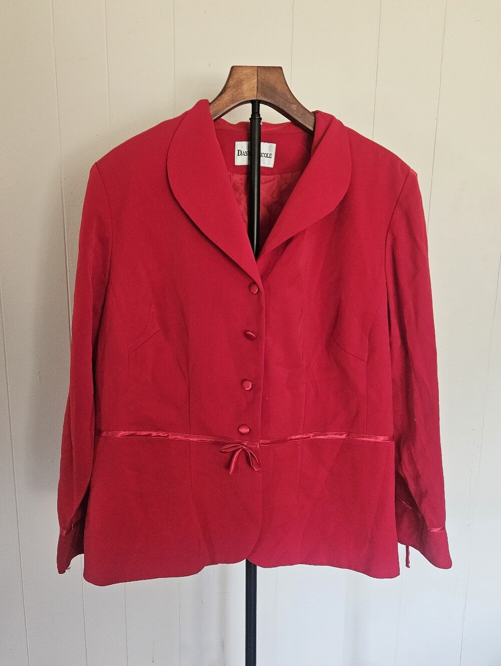 Danny & Nicole Red Women's Button Front Jacket Size 18W